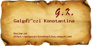Galgóczi Konstantina névjegykártya
